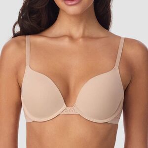NWT On Gossamer Sleek Micro Lace Underwire Convertible Push Up Bra, Nude, 32A